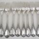 Christofle Marly cutlery set 49 pieces, knives, silver-plated metal, excellent condition.