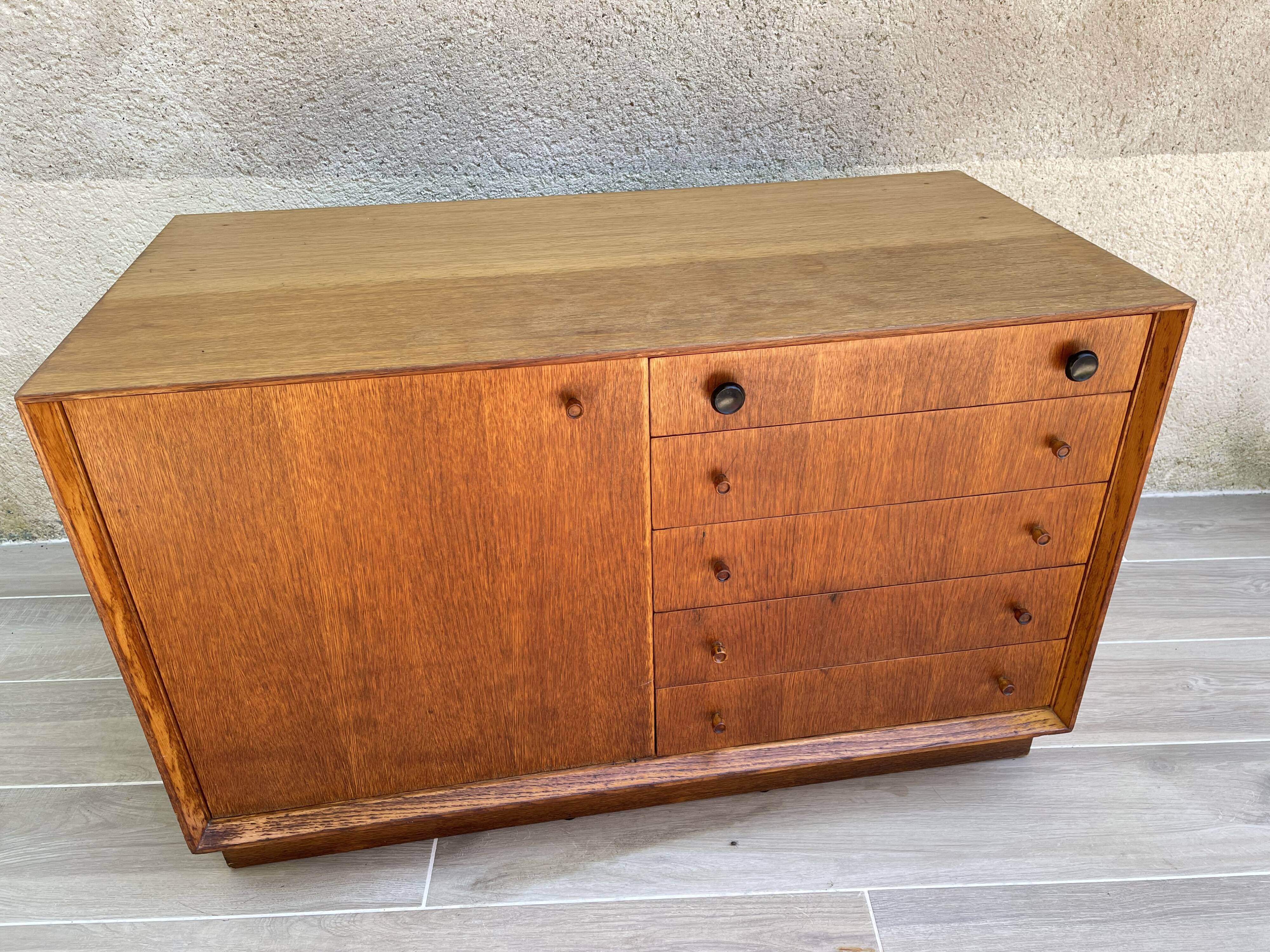 Scandinavian sideboard with 5 vintage drawers