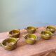6 glazed clay bowls