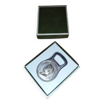 Christofle bottle opener silver metal box