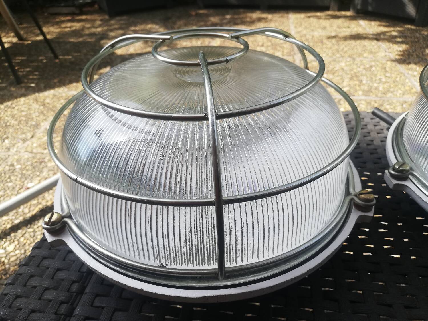 Set of 2 porthole wall lights