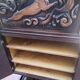 Vintage Art Deco carved bar cabinet
