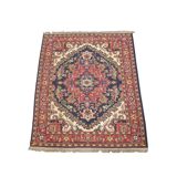Tapis vintage rouge et bleu foncé – 236 x 170 cm