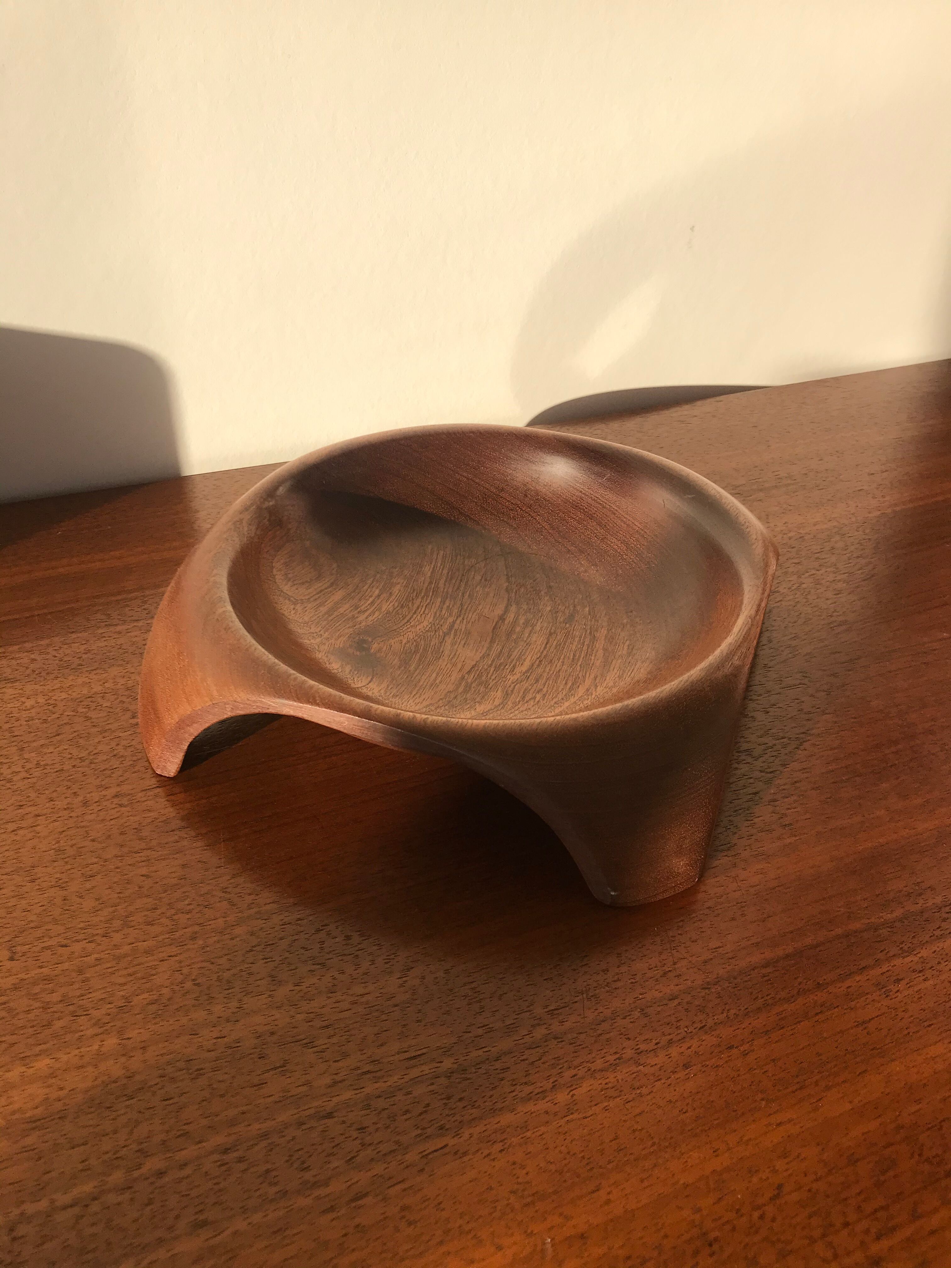 Scandinavian wooden trinket bowl