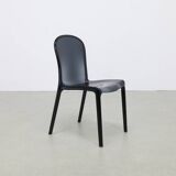 4x Dining Chair in Smoked Plexiglass, 2000s