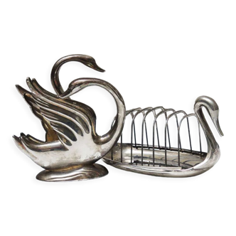 Art deco towel racks and toast holders – swans