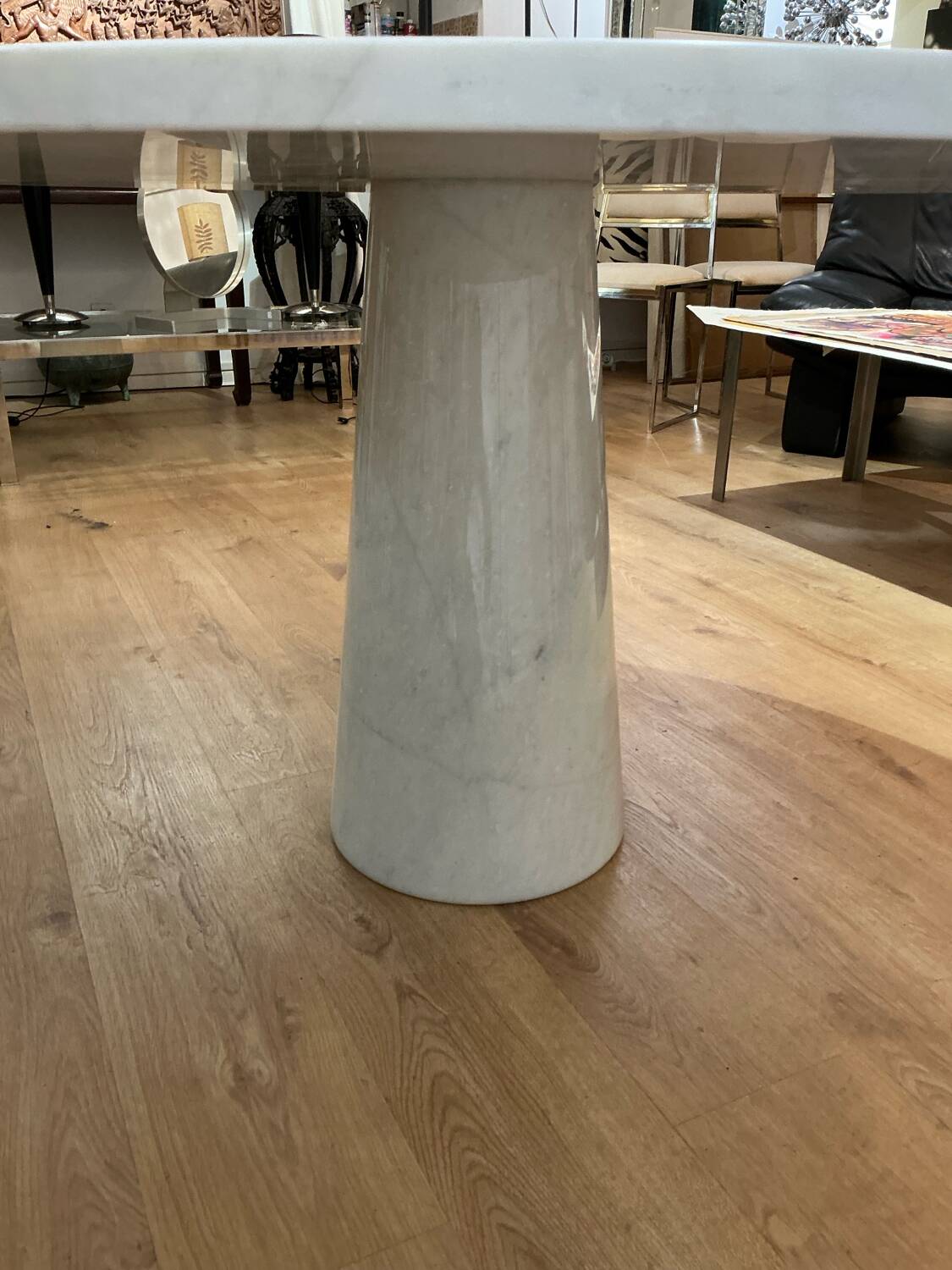 Eros Table in White Marble by Angelo Mangiarotti for Skipper, 1990s