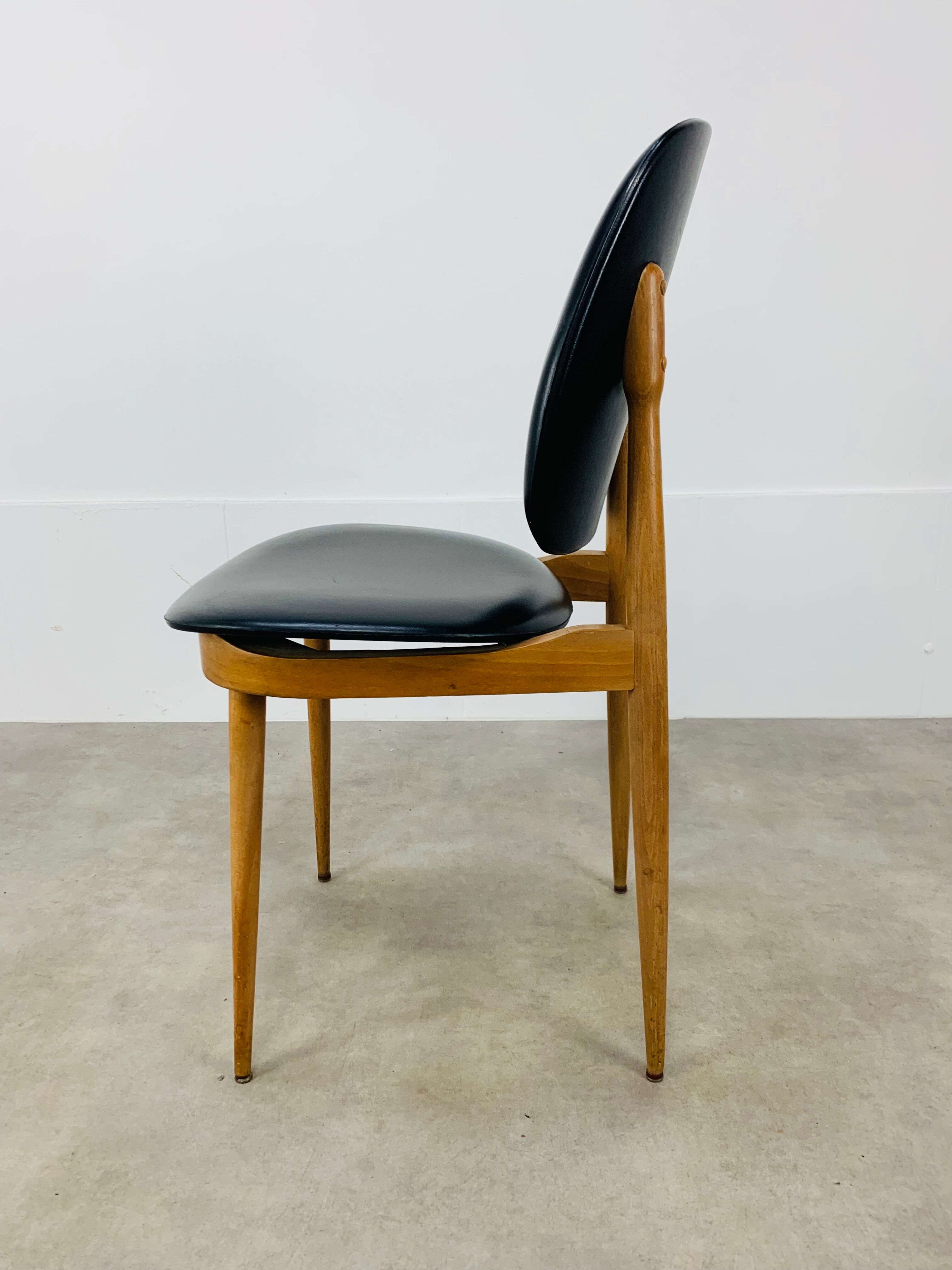 4 Baumann Pegasus chairs, black, 60s