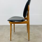 4 Baumann Pegasus chairs, black, 60s
