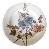 Assiette ancienne polychrome Trémières