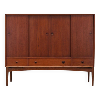 Teak highboard, Danish design, 1960s, production: Denmark