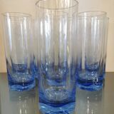 Service of 8 glasses at vintage orangeade