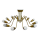 Antique 12-light Sputnik spider pendant lamp from the 60s