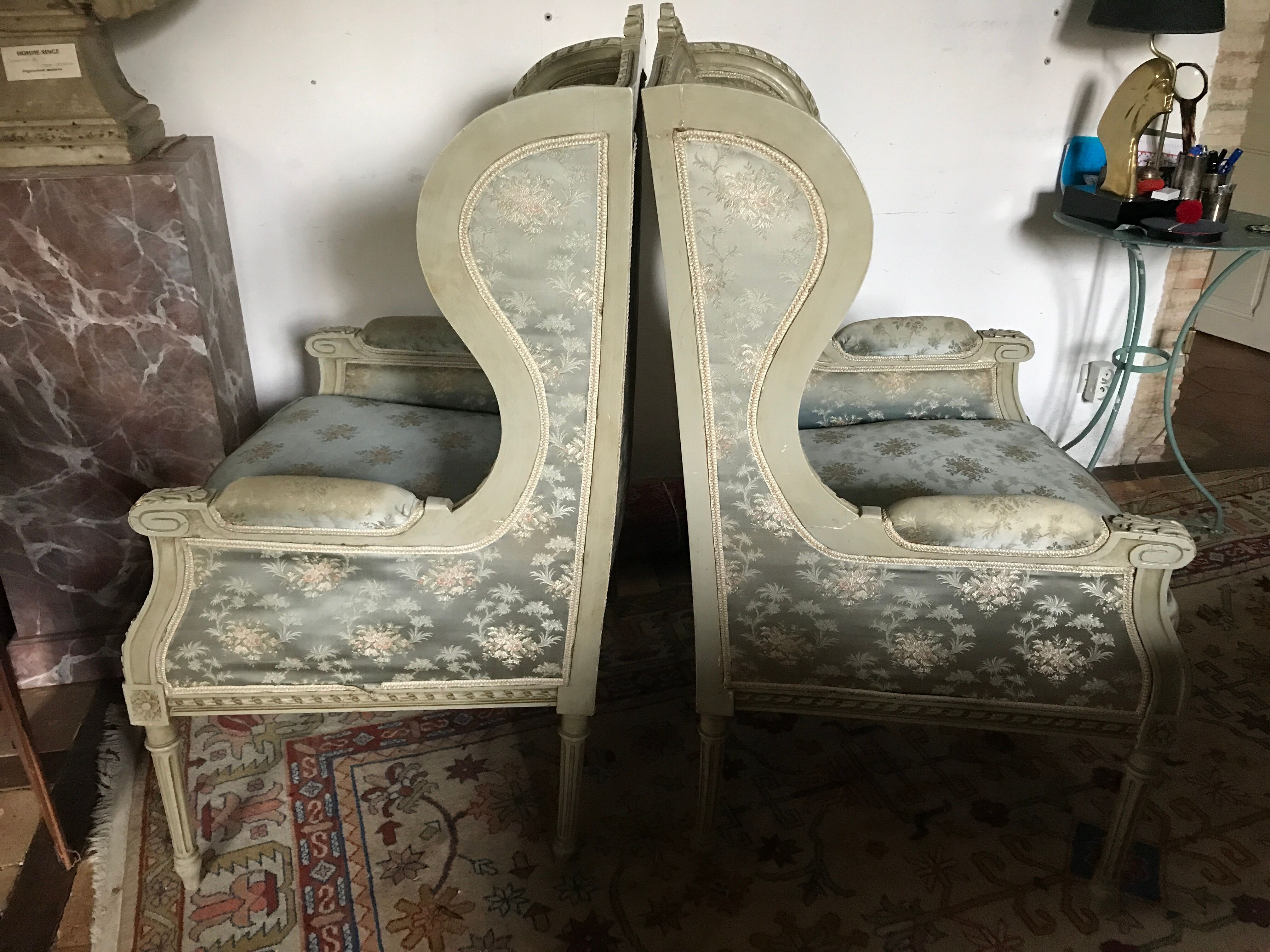 Pair of bergères XIXth