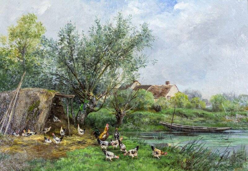 Luis Remy Matifas, Paysage, Fin du 19ème siècle, Huile sur toile, Encadré