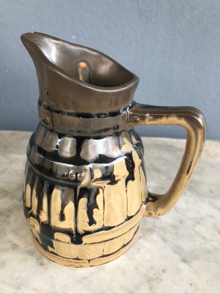 Vintage pitcher enamelled sandstone