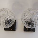 A pair of bedside lamps