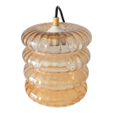Vintage pendant lamp molded glass 60/70s