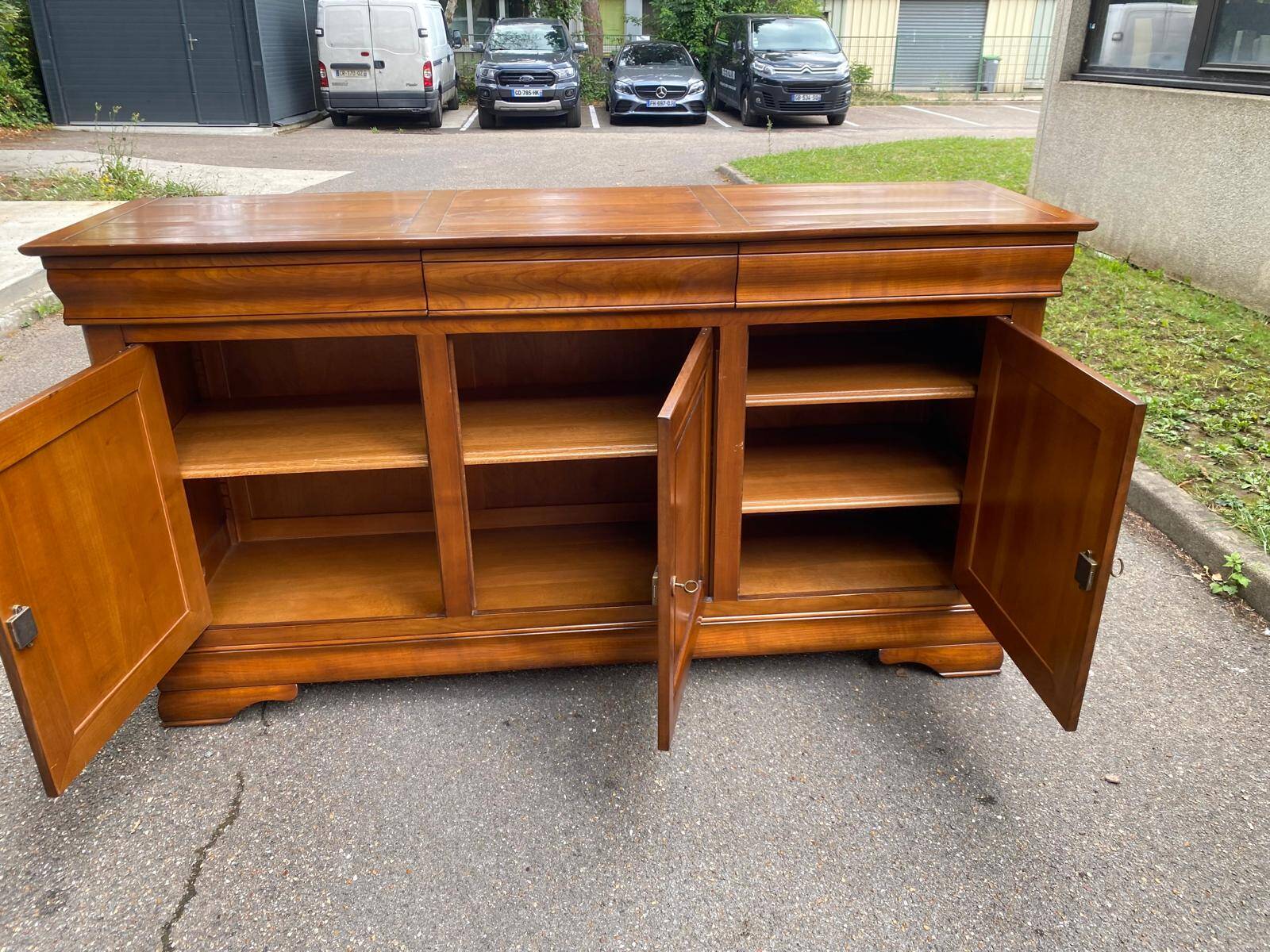 19th century Louis Philippe solid oak sideboard