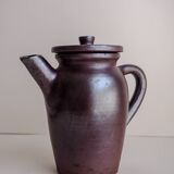 Brown ceramic artisan coffee maker