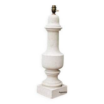 Pied de lampe balustre en pierre