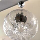 Suspension in pleated glass type Mazzega design 70s