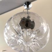 Suspension en verre plissé années 70
