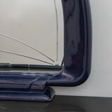 Postmodern Blue Lacquer and Black Marble Sideboard by DBM, Italy, 1980s