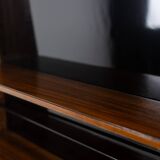 “Double-sided” rosewood bookcase on casters. Circa 1960. LS58761008H