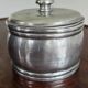 Antique round tin candy box