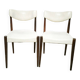 Paire de chaises vintage teck et skaï