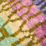Tapis berbère marocain Boujaad multicolores à motifs 2,96x1,96m
