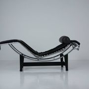 Black Fur LC4 Chaise Longue by Le Corbusier & Pierre Jeanneret for Cassina