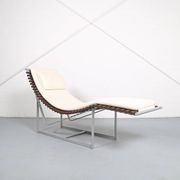 German Spine Back Lounge Chair Chaiselongue by Peter Strassl 70s