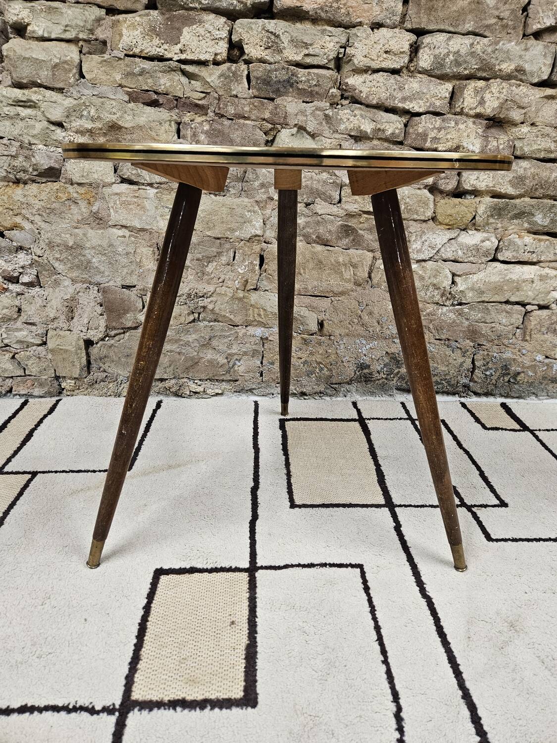 Table basse tripode 1960 vintage