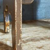 Mini-bench stool in old patinated solid wood
