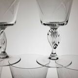 6 crystal water/wine glasses from the 60s (wheat)