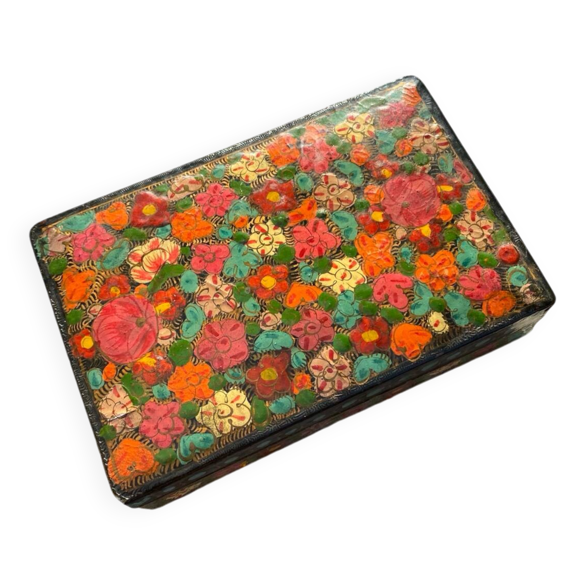 Hand painted wooden box
