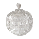 Bonbonnière en verre taillé