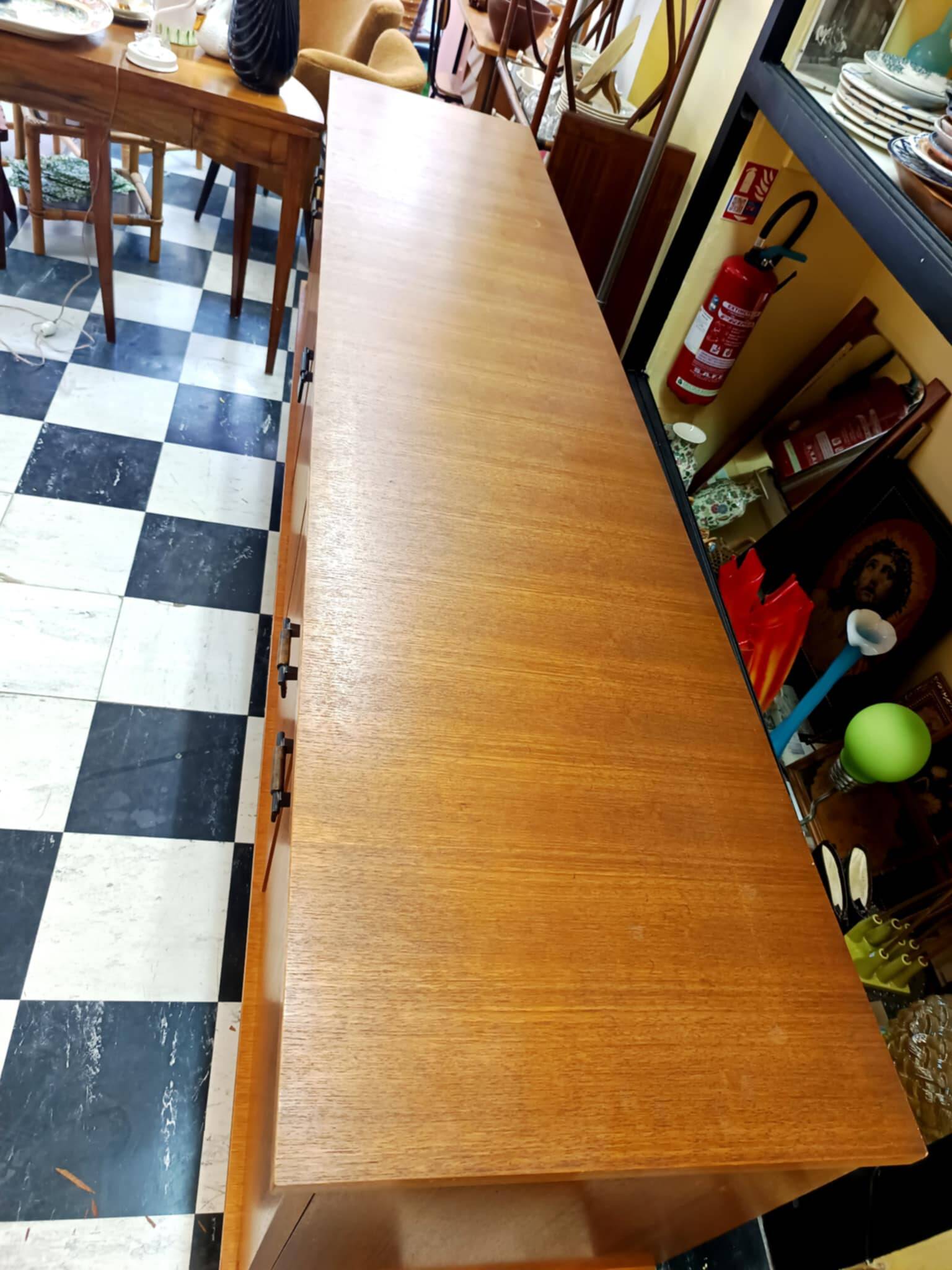 Teak and leather sideboard by Malora, 1955