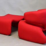 Djinn chair with foot stool by Olivier Mourgue in 1965 for Airborne