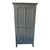 Vintage 1-door Parisian wardrobe re-enchanted in smoky green.
