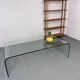 Modern Italian glass waterfall side table attr  Fiam, 1980s
