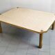 Important vintage italian coffee table 1960 in formica, brass & gold steel