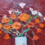Painting by Nagao Usui "Bouquet of poppies"