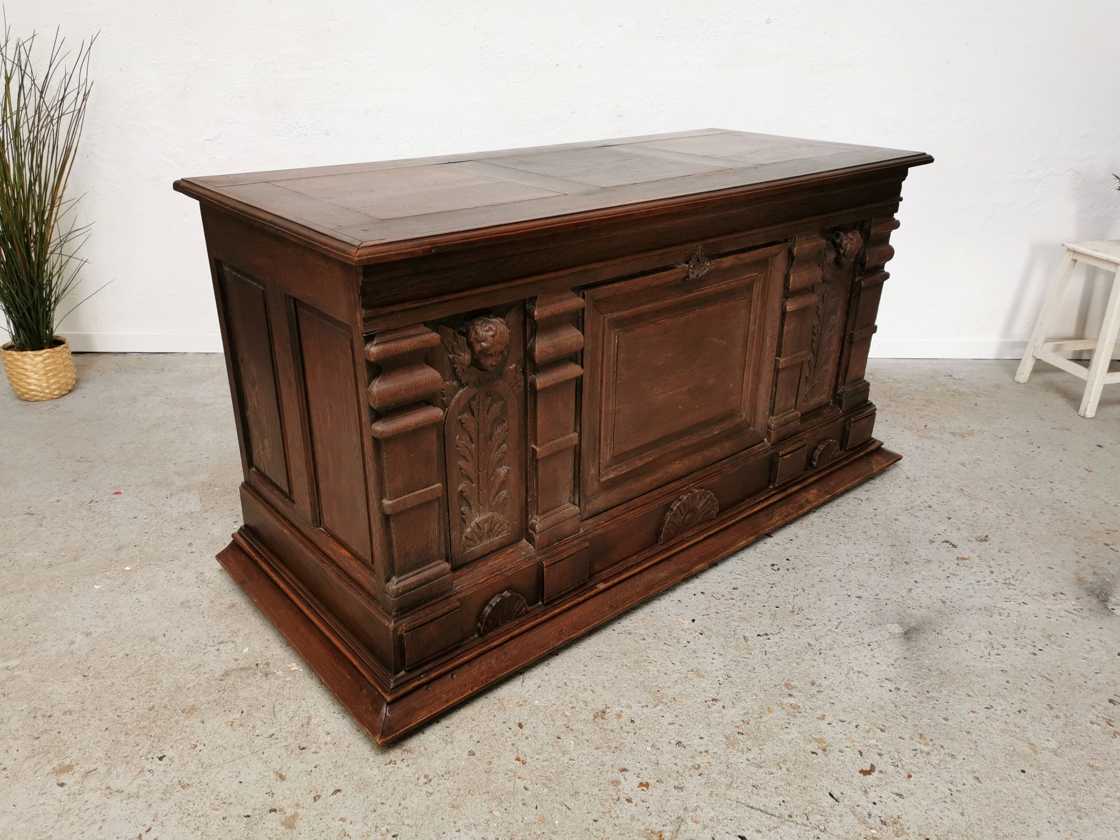 Oak office counter