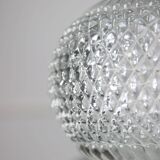 Vintage Italian Crystal and Chrome Chandelier, 70s