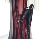 Ancien vase soliflore verre soufflé