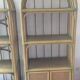 Pair of bamboo shelves from the 70s in rattan and wicker