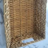 Rectangular woven rattan tray